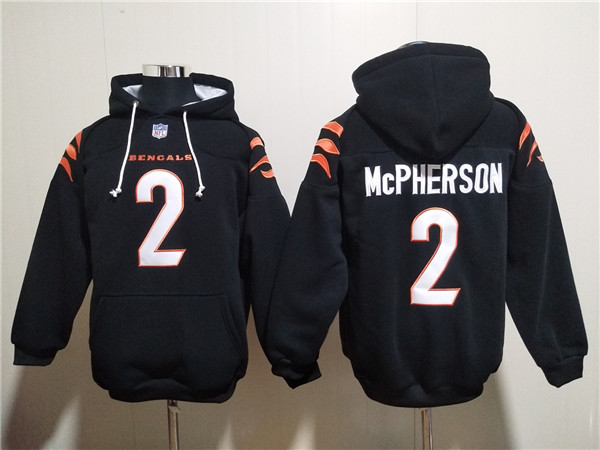 Men's Black Cincinnati Bengals #2 Evan McPherson Pullover Hoodie
